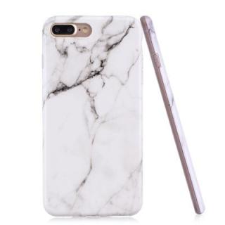 Luxury Marble Stone Pattern Slim Fit Soft Tpu Mobile Phone Case Cover Coque for iPhon 7 Plus - White Marble