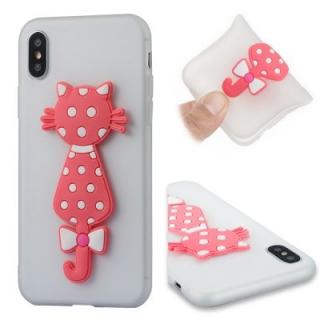 Case For IphoneX Soft Shell 3D Flower Cat Phone Protection Shell