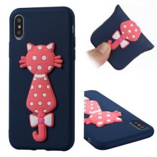 Case For IphoneX Soft Shell 3D Flower Cat Phone Protection Shell