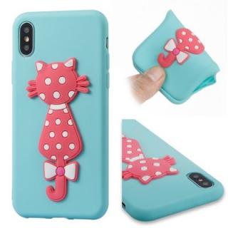 Case For IphoneX Soft Shell 3D Flower Cat Phone Protection Shell