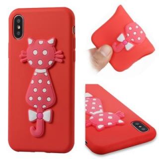 Case For IphoneX Soft Shell 3D Flower Cat Phone Protection Shell