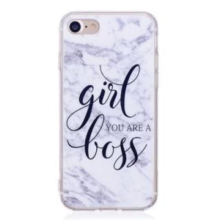 Girl Characters Fashion Marble Soft TPU Phone Case for iPhone 8