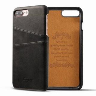 For iPhone 8 Plus/7 Plus Creative Leather Card Holder Back Phone Case Cover