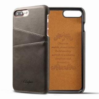 For iPhone 8 Plus/7 Plus Creative Leather Card Holder Back Phone Case Cover