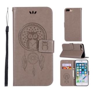 Owl Campanula Fashion Wallet Cover For iPhone 8 Plus Phone Bag With Stand PU Extravagant Retro Flip Leather Case