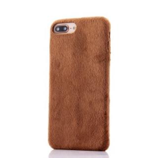 for iPhone 7 Plus/8 Plus Mobile Phone Shell Brown Velvet Plush Couple Female Tide