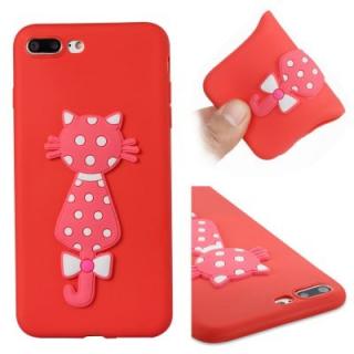 Case for Iphone8Plus Soft Shell 3D Flower Cat Phone Protection Shell