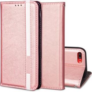 For iPhone 7 Plus / 8 Plus Business Leather Case Magnetic Closure Wallet Stand Cover