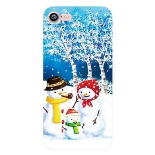 Merry Christmas Snowman Santa Claus  Case for Iphone 7 Soft Silicone TPU Cover