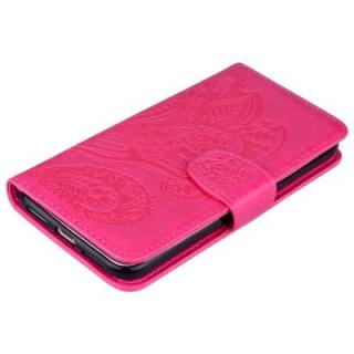 Wallet Flip Stand Case Embossed Plants PU Leather Cover Case for iPhone X