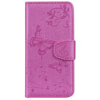 Cover Case For IPhone 6 6S with Mirror Premium PU Leather Mobile Shell Butterfly and Flower Pattern Protective Holster