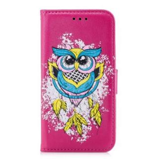 Glitter Owl Flip PU Leather Phone Case for iPhone X