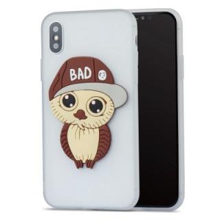 Case for iPhone X Brown Hat Owl Soft Shell