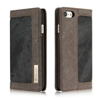 CaseMe 006 for iPhone 7/ 8 Jean Leather Flip Phone Case Cover Kickstand Wallet with Credit Card Slot