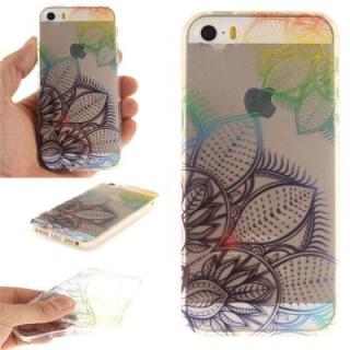 Cover Case for iPhone 5S/SE Fantasy Flowers Soft Clear IMD TPU Phone Casing Mobile Smartphone