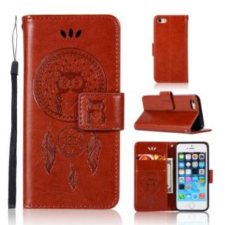 Owl Campanula Fashion Wallet Cover For iPhone 5/SE/5S Phone Bag With Stand PU Extravagant Retro Flip Leather Case