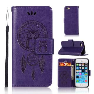 Owl Campanula Fashion Wallet Cover For iPhone 5/SE/5S Phone Bag With Stand PU Extravagant Retro Flip Leather Case