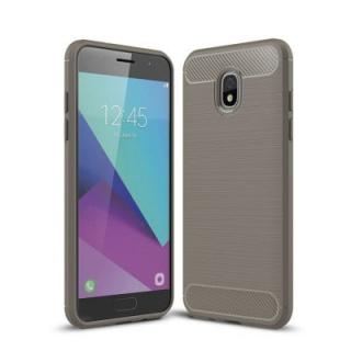 Case for Samsung Galaxy J7 2018 Shockproof Back Cover Solid Color Soft Carbon Fiber