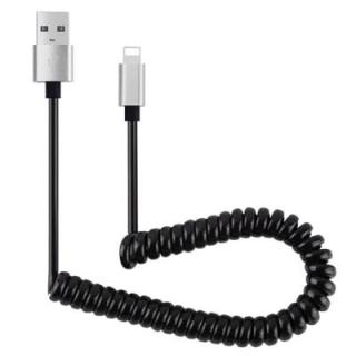 1M Flexible Elastic Stretch USB Charging Spring Cable for iPhone