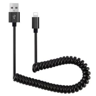 1M Flexible Elastic Stretch USB Charging Spring Cable for iPhone