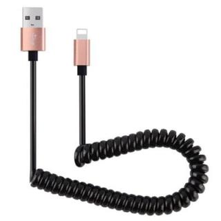 1M Flexible Elastic Stretch USB Charging Spring Cable for iPhone