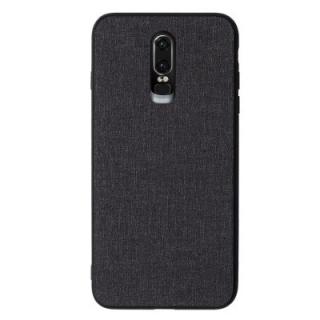 Soft Edge Hard Shell Fabric Skin Protection Case for OnePlus 6