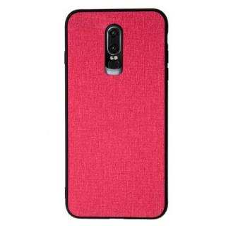 Soft Edge Hard Shell Fabric Skin Protection Case for OnePlus 6