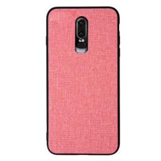 Soft Edge Hard Shell Fabric Skin Protection Case for OnePlus 6