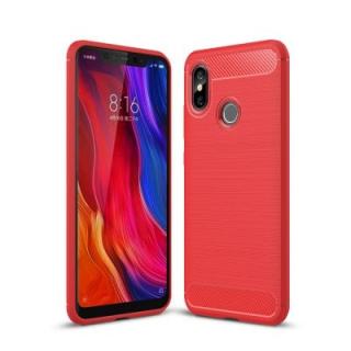 Case for Xiaomi Mi 8 Shockproof Back Cover Solid Color Soft Carbon Fiber