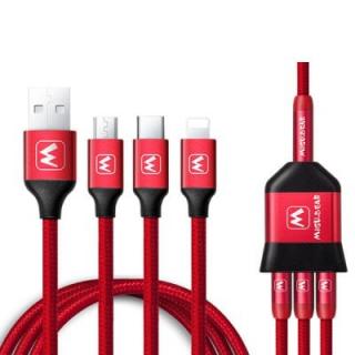 3 in 1 Type-C / 8 Pin / Micro USB Charging Cable