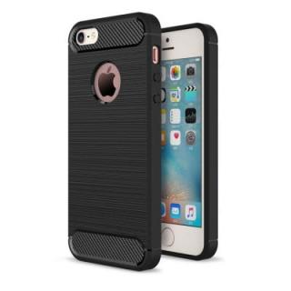 Case for iPhone 5 / 5S / SE Luxury Carbon Fiber Anti Drop TPU Soft Cover