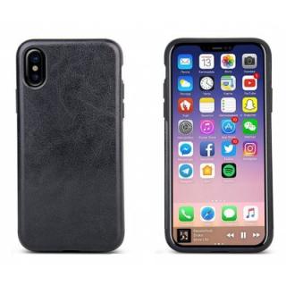 Flexible Soft TPU with Premium PU Leather Layer Skin Case Cover for Apple IPhone X