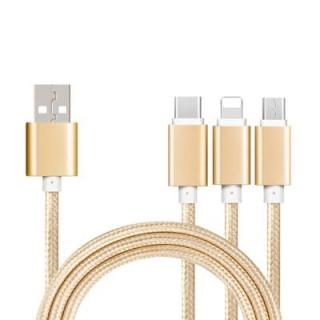 3 in 1 Charging Data Sync Strong Magnetic Micro Usb Data Cable for Android 8 Pin Type-C Devices