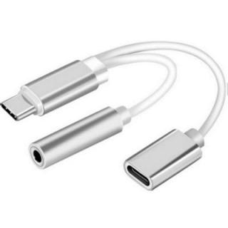 2 in 1 USB-C to 3.5mm Audio Adapter 2 in 1 USB Type C Cable Fast Charge to 3.5mm Audio Jack Headphone Adapter Converter