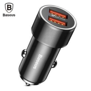 Baseus BSC - C15K Small Screw Dual USB QC3.0 Car Charger