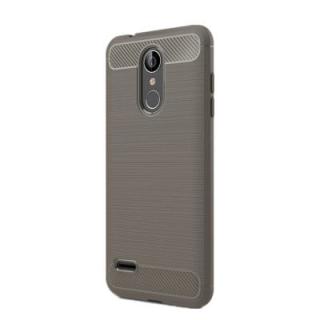 Case for LG K8 2018 Shockproof Back Cover Solid Color Soft Carbon Fiber