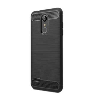 Case for LG K8 2018 Shockproof Back Cover Solid Color Soft Carbon Fiber