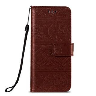 Leather Wallet Stand Flip Case for Huawei P20 Elephant Pattern