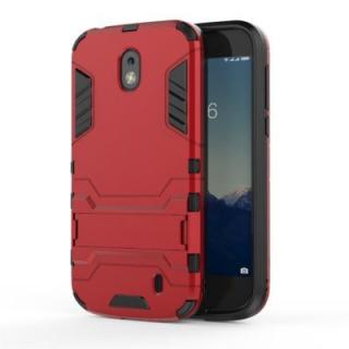 Case for Nokia 1 2018 Shockproof Solid Color Hard PC with Stand Back Cover