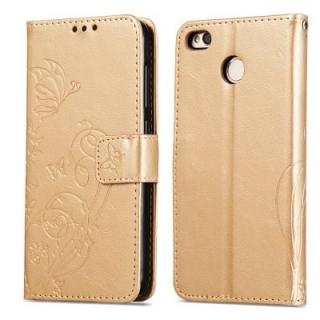 Embossed Flip Case for Xiaomi Redmi 4X PU Leahter Back Cover