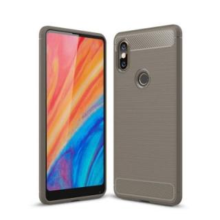 Case for Xiaomi MIX 2S Shockproof Back Cover Solid Color Soft Carbon Fiber