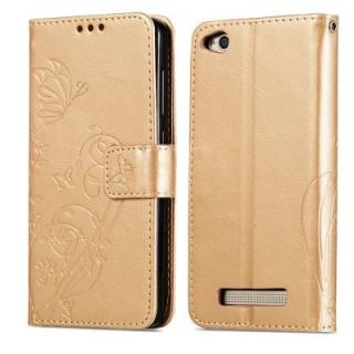 Embossed Flip Case for Xiaomi Redmi 4A PU Leahter Back Cover