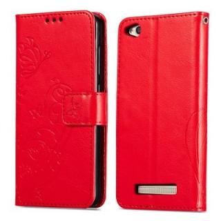 Embossed Flip Case for Xiaomi Redmi 4A PU Leahter Back Cover