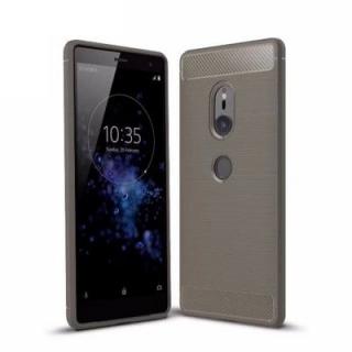 for Sony Xperia XZ2 Case Brushed Texture Carbon Fiber Shockproof TPU Cover