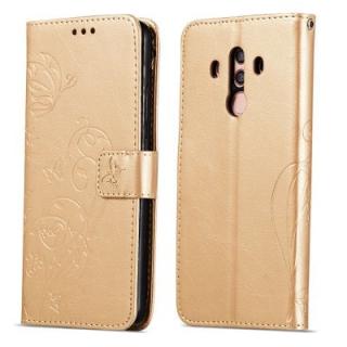 Embossed Flip Case for Huawei Mate 10 Pro PU Leahter Back Cover