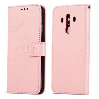 Embossed Flip Case for Huawei Mate 10 Pro PU Leahter Back Cover