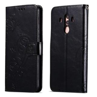 Embossed Flip Case for Huawei Mate 10 Pro PU Leahter Back Cover