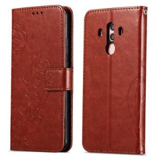 Embossed Flip Case for Huawei Mate 10 Pro PU Leahter Back Cover