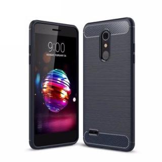 for LG K10 2018 Case Brushed Texture Carbon Fiber Shockproof TPU Cover