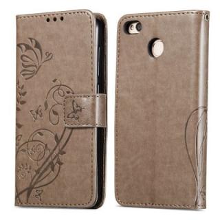 Embossed Flip Case for Xiaomi Redmi 4X PU Leahter Back Cover